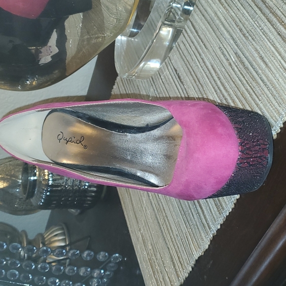 Ladies Pink High HEELS size 7.5 - Picture 3 of 4